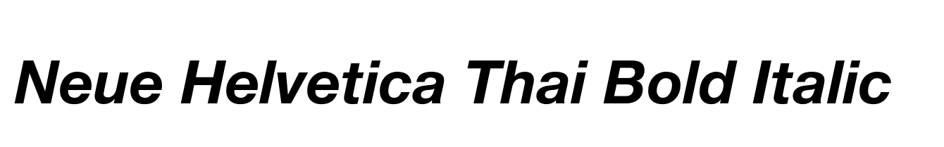Neue Helvetica Thai Bold Italic